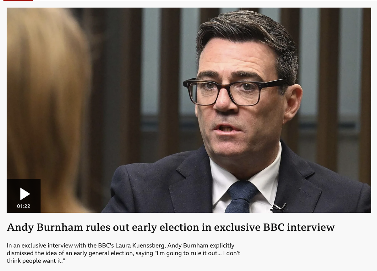 A screengrab showing the BBC News website